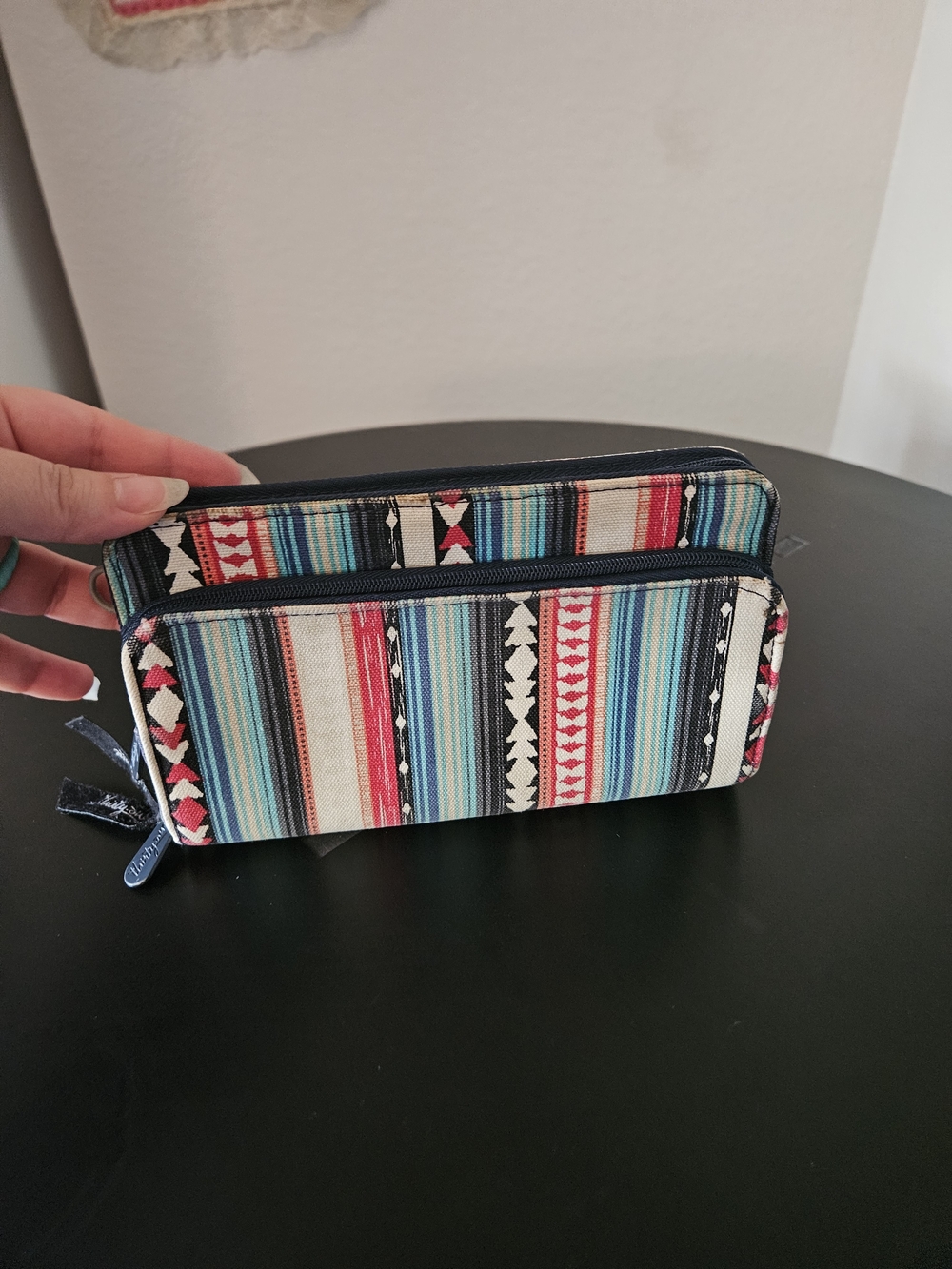 Thirty-One Southwest Stripes Wallet With Multicolor pattern